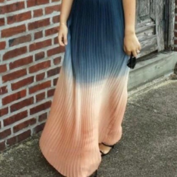 Cynthia Rowley Pleated Ombre Maxi Skirt - Size XS - Picture 5 of 7
